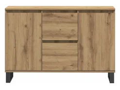 Aparador de madera de ingeniería roble artisan 101,5x35x70 cm