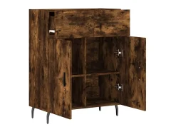 Aparador de madera de ingeniería roble ahumado 69,5x34x90 cm ES95356