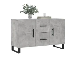 Aparador de madera de ingeniería gris hormigón 100x36x60 cm ES60709