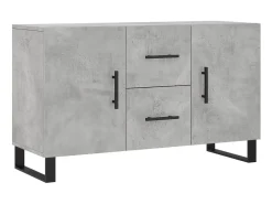 Aparador de madera de ingeniería gris hormigón 100x36x60 cm ES60709