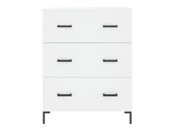 Aparador de madera de ingeniería blanco 69,5x34x90 cm ES79032