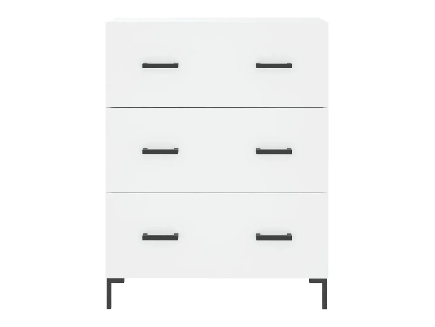 Aparador de madera de ingeniería blanco 69,5x34x90 cm ES79032