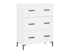 Aparador de madera de ingeniería blanco 69,5x34x90 cm ES79032