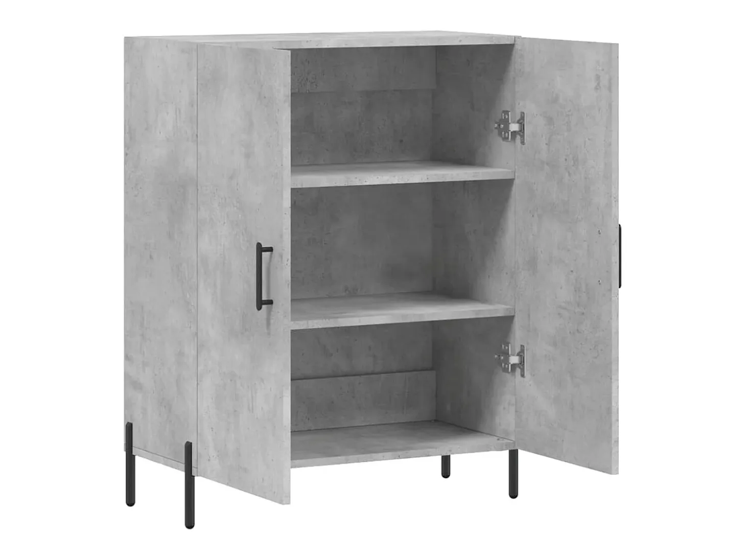 Aparador de madera de ingeniería gris hormigón 69,5x34x90 cm