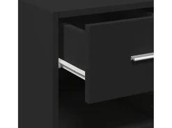 Aparador de madera de ingeniería negro 40x42,5x93 cm
