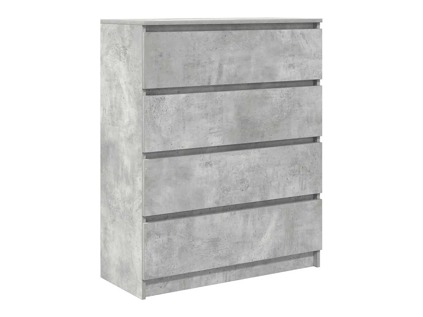 Aparador de madera de ingeniería gris hormigón 80x35x99 cm