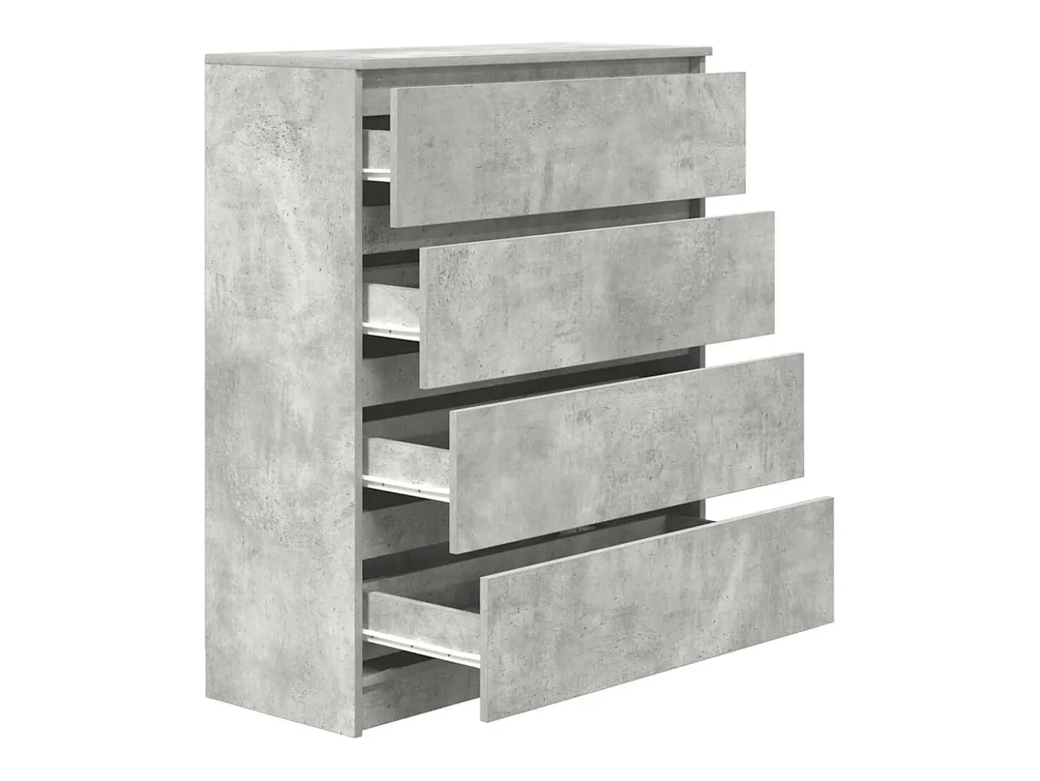 Aparador de madera de ingeniería gris hormigón 80x35x99 cm