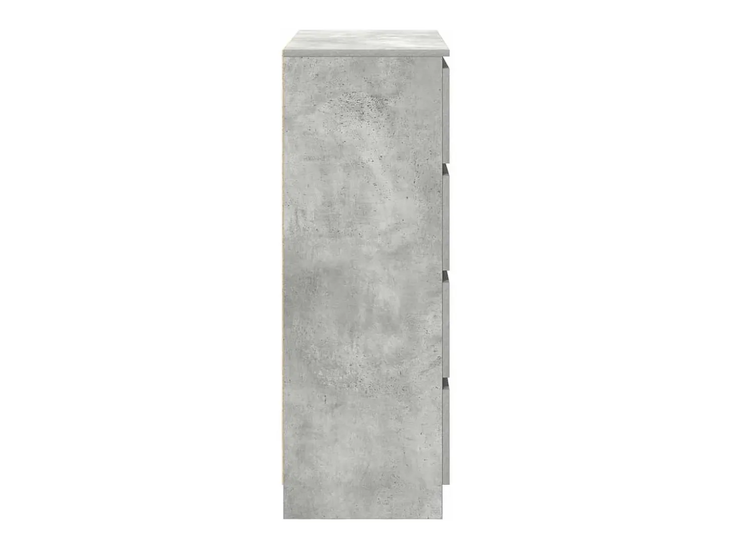 Aparador de madera de ingeniería gris hormigón 80x35x99 cm