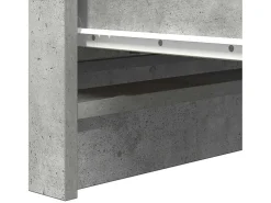Aparador de madera de ingeniería gris hormigón 80x35x99 cm