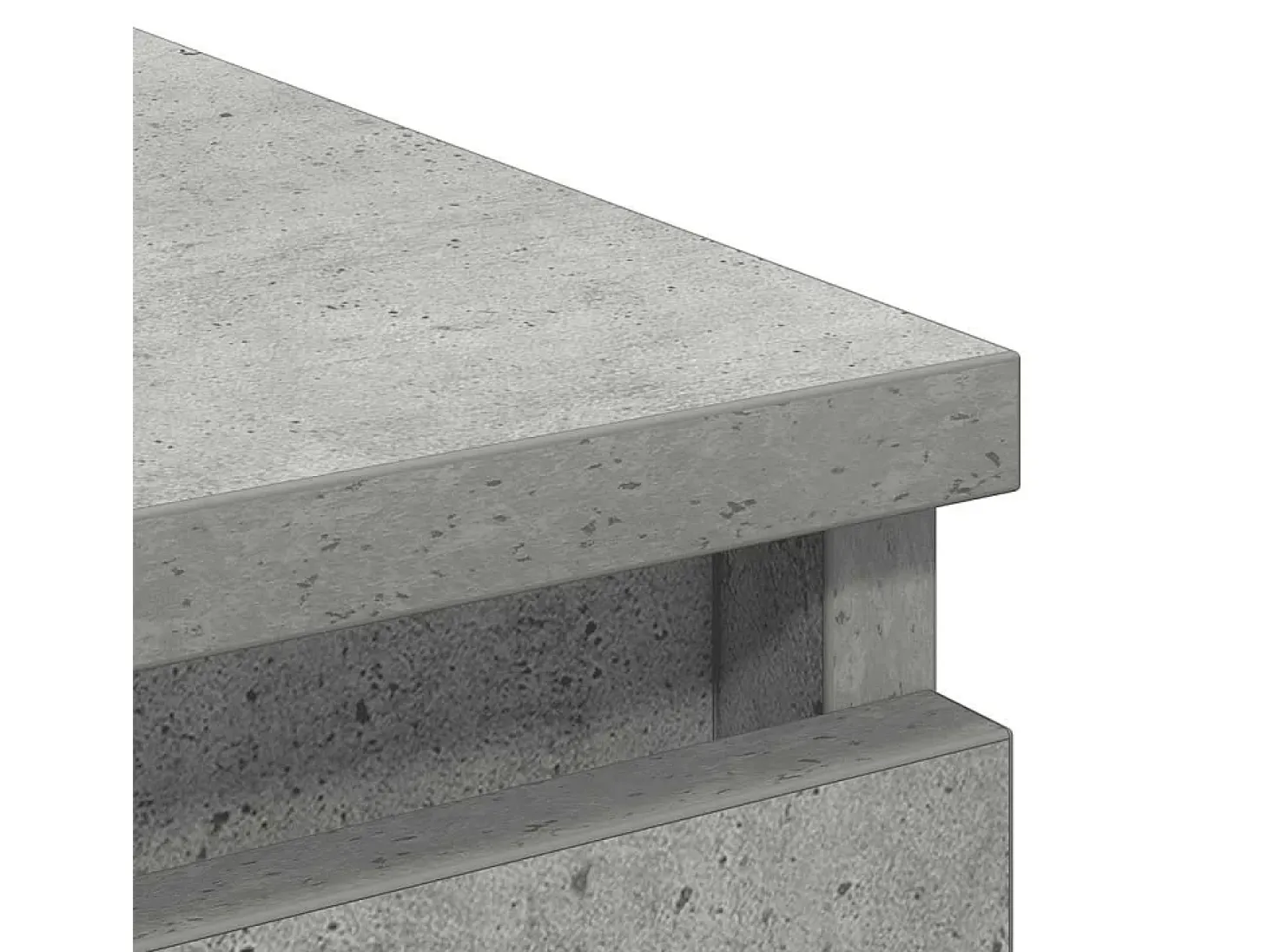 Aparador de madera de ingeniería gris hormigón 80x35x99 cm