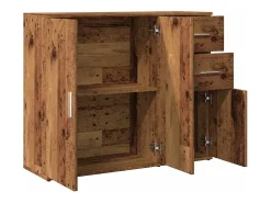Aparador de madera de ingeniería envejecida 91x29,5x75 cm