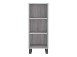 Aparador de madera de ingeniería gris Sonoma 34,5x32,5x90 cm