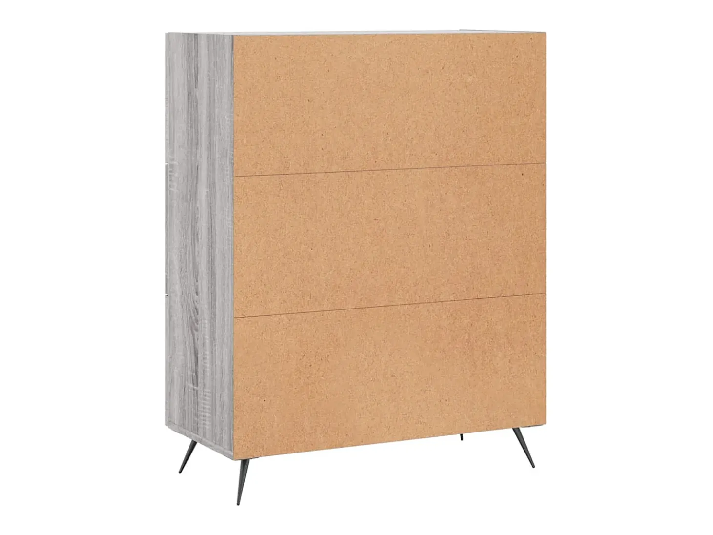 Aparador de madera de ingeniería gris Sonoma 69,5x34x90 cm