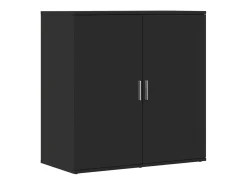 Aparador de madera de ingeniería negro 79x38x80 cm ES933186