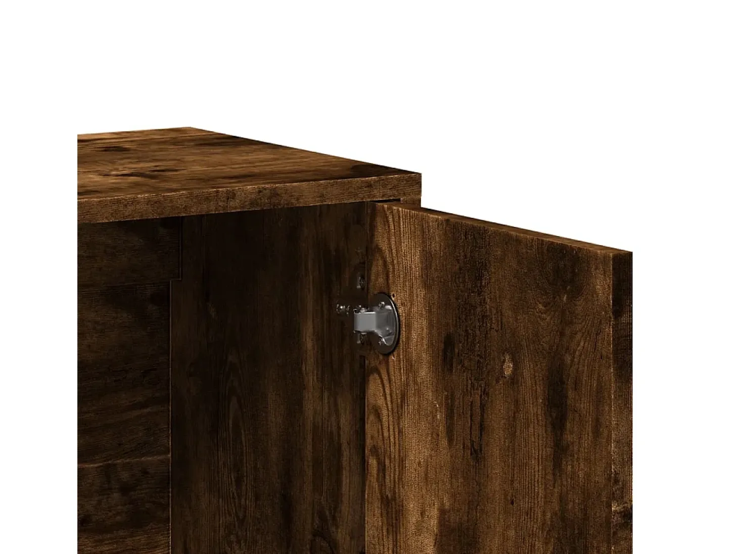 Aparador de madera de ingeniería roble ahumado 60x31x70 cm