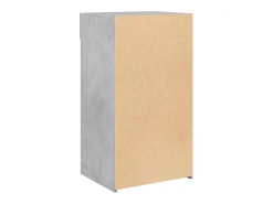 Aparador de madera de ingeniería gris hormigón 50x42,5x93 cm
