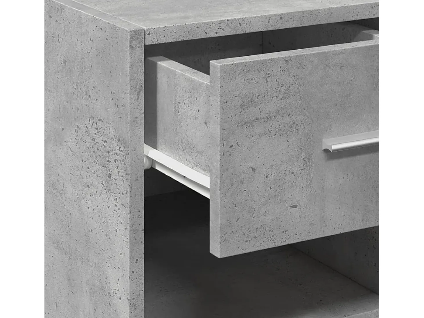 Aparador de madera de ingeniería gris hormigón 50x42,5x93 cm