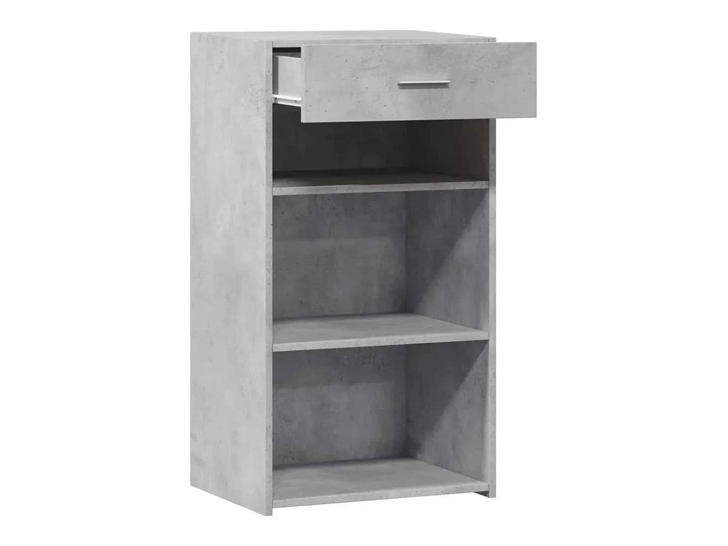 Aparador de madera de ingeniería gris hormigón 50x42,5x93 cm