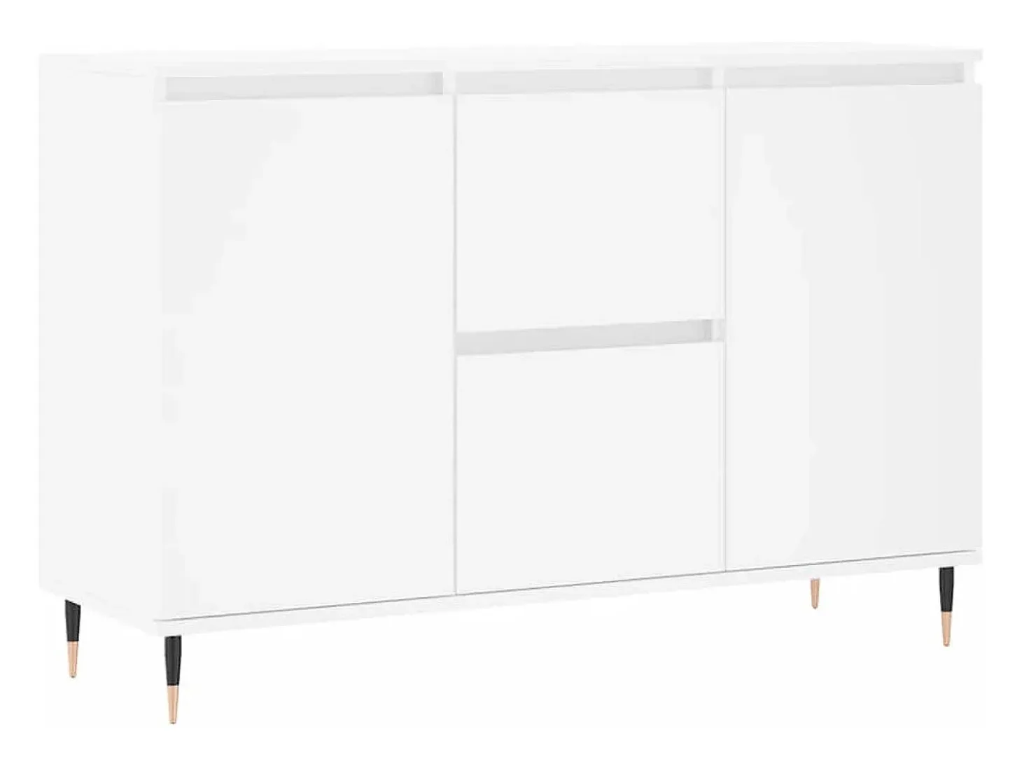 Aparador de madera de ingeniería blanco 101,5x35x70 cm