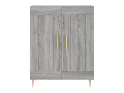 Aparador de madera de ingeniería gris Sonoma 69,5x34x90 cm