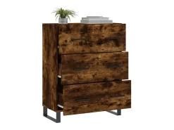 Aparador de madera de ingeniería roble ahumado 69,5x34x90 cm ES45261