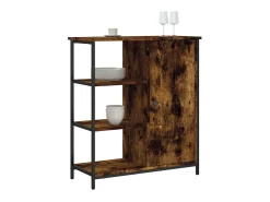 Aparador de madera de ingeniería roble ahumado 70x30x80 cm ES56340