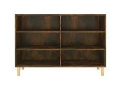 Aparador de madera de ingeniería roble ahumado 103,5x35x70 cm ES85454