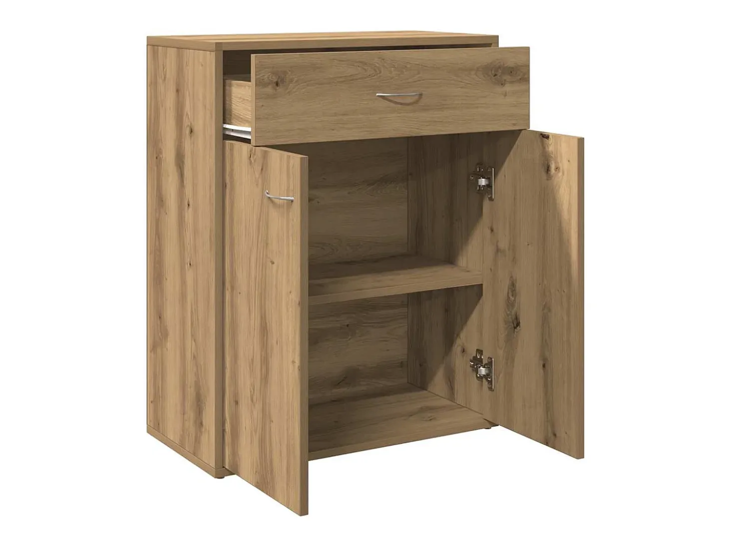 Aparador de madera de ingeniería roble artisan 60x30x75 cm
