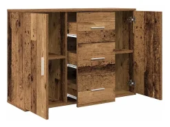 Aparador de madera de ingeniería envejecida 90x29,5x65 cm