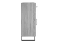 Aparador de madera de ingeniería gris Sonoma 69,5x34x90 cm