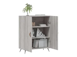 Aparador de madera de ingeniería gris Sonoma 69,5x34x90 cm