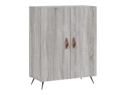 Aparador de madera de ingeniería gris Sonoma 69,5x34x90 cm