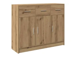 Aparador de madera de ingeniería roble artisan 91x28x75 cm