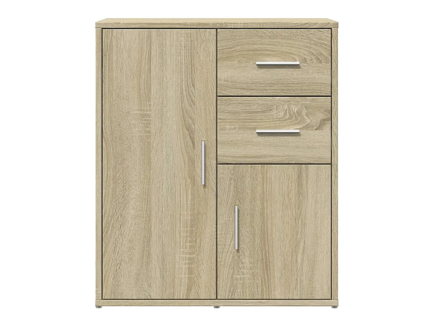 Aparador de madera de ingeniería 2 uds roble Sonoma 60x31x70 cm
