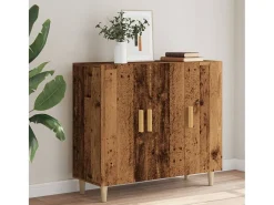 Aparador de madera de ingeniería envejecido 90x34x80 cm