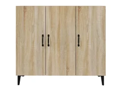 Aparador de madera de ingeniería roble Sonoma 90x34x80 cm ES32751