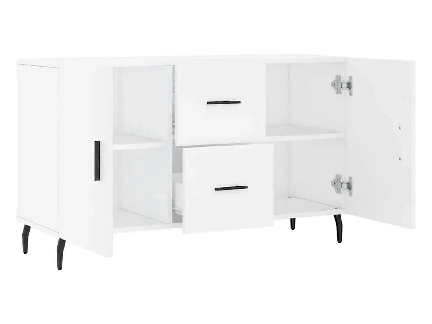 Aparador de madera de ingeniería blanco 100x36x60 cm