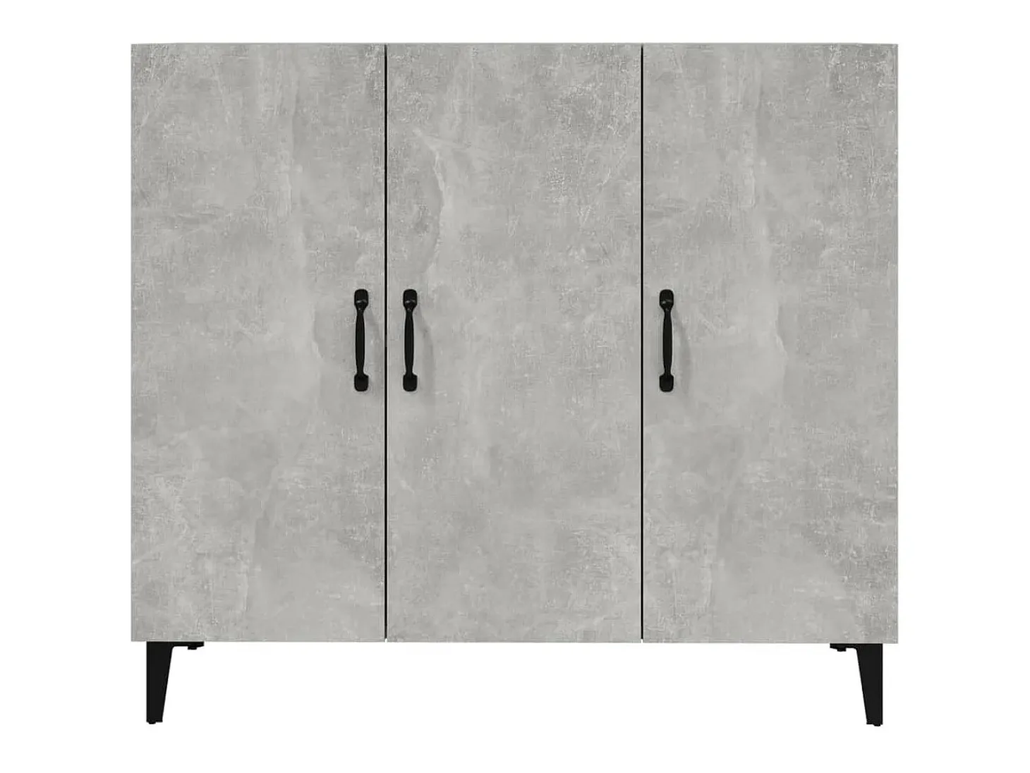 Aparador de madera de ingeniería gris hormigón 90x34x80 cm