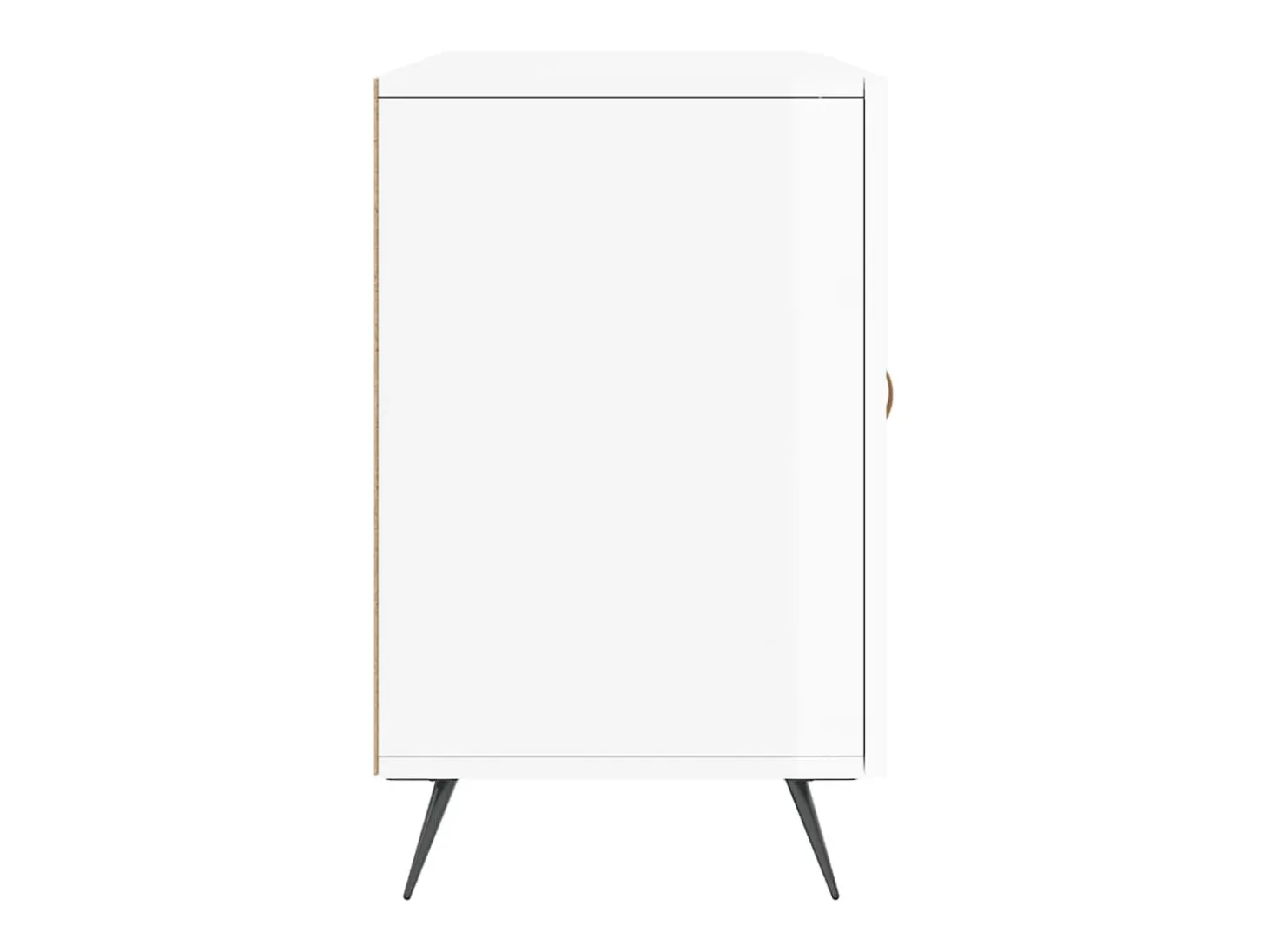 Aparador de madera de ingeniería blanco brillante 100x36x60 cm