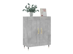 Aparador de madera de ingeniería gris hormigón 69,5x34x90 cm ES11077