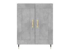 Aparador de madera de ingeniería gris hormigón 69,5x34x90 cm ES11077