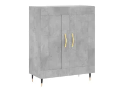 Aparador de madera de ingeniería gris hormigón 69,5x34x90 cm ES11077