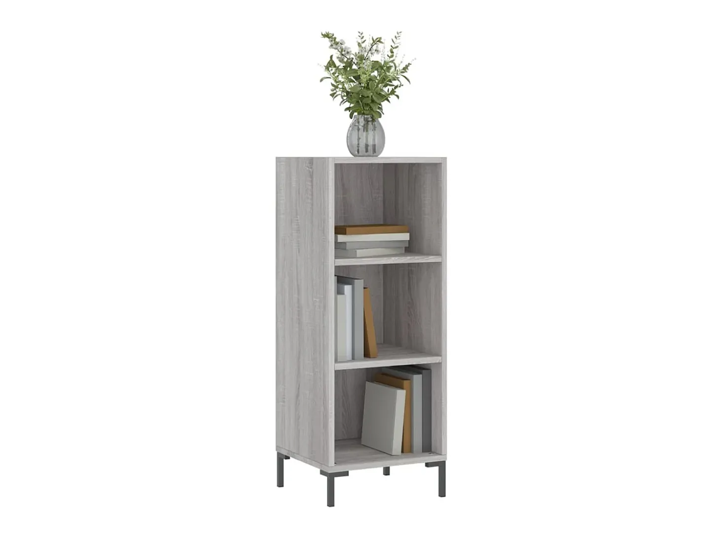 Aparador de madera de ingeniería gris Sonoma 34,5x32,5x90 cm ES22672