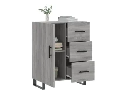 Aparador de madera de ingeniería gris Sonoma 69,5x34x90 cm