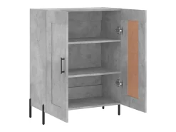 Aparador de madera de ingeniería gris hormigón 69,5x34x90 cm