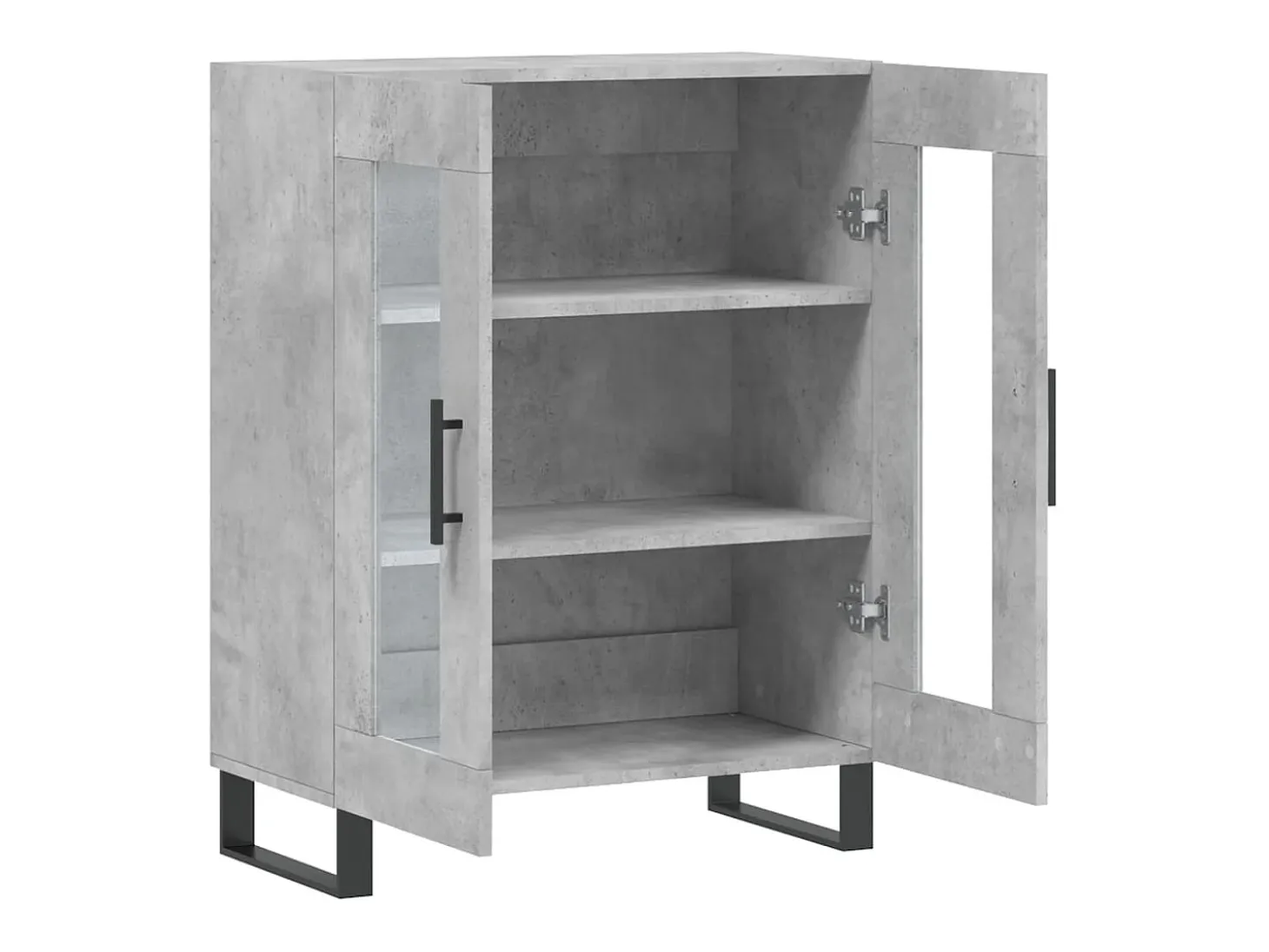 Aparador de madera de ingeniería gris hormigón 69,5x34x90 cm