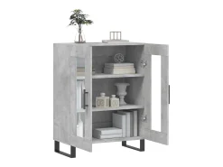 Aparador de madera de ingeniería gris hormigón 69,5x34x90 cm