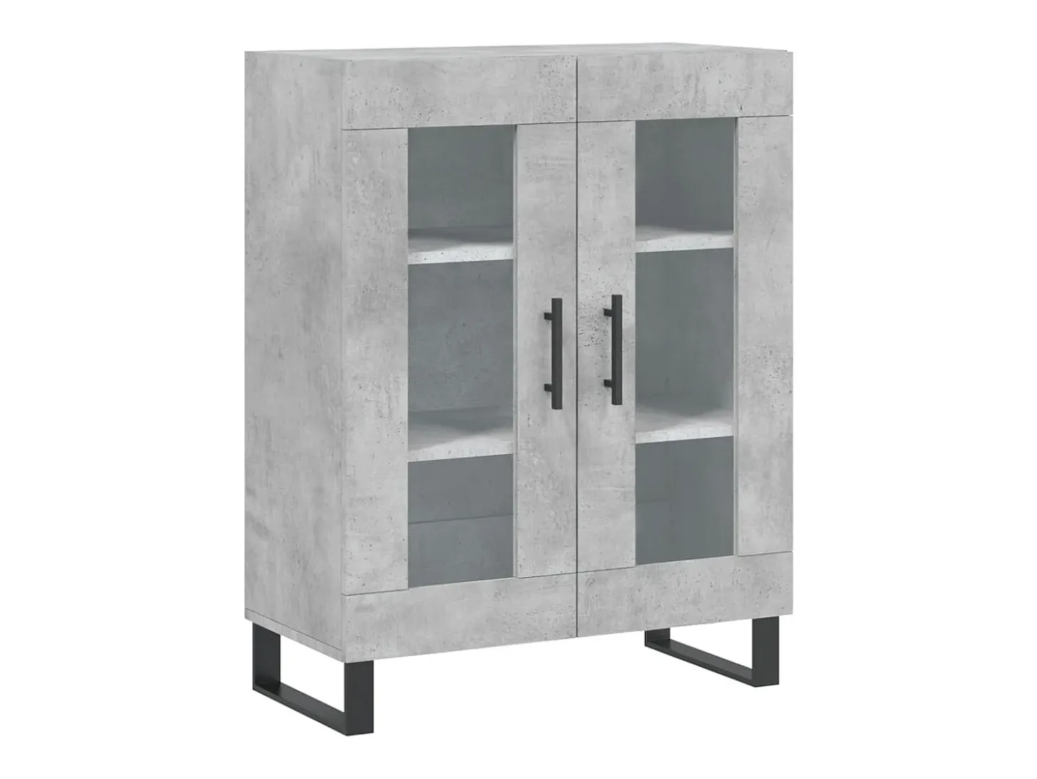 Aparador de madera de ingeniería gris hormigón 69,5x34x90 cm
