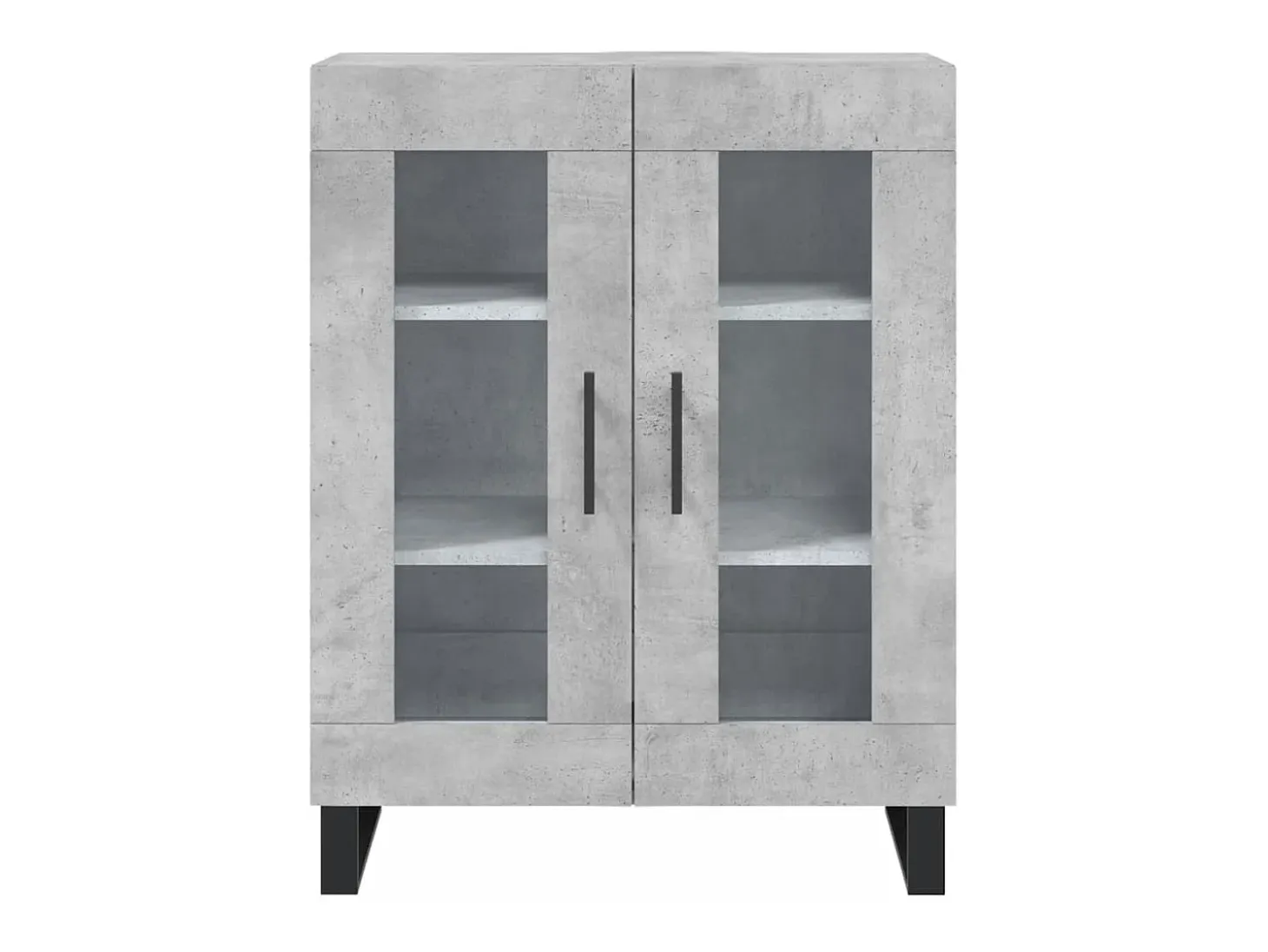 Aparador de madera de ingeniería gris hormigón 69,5x34x90 cm