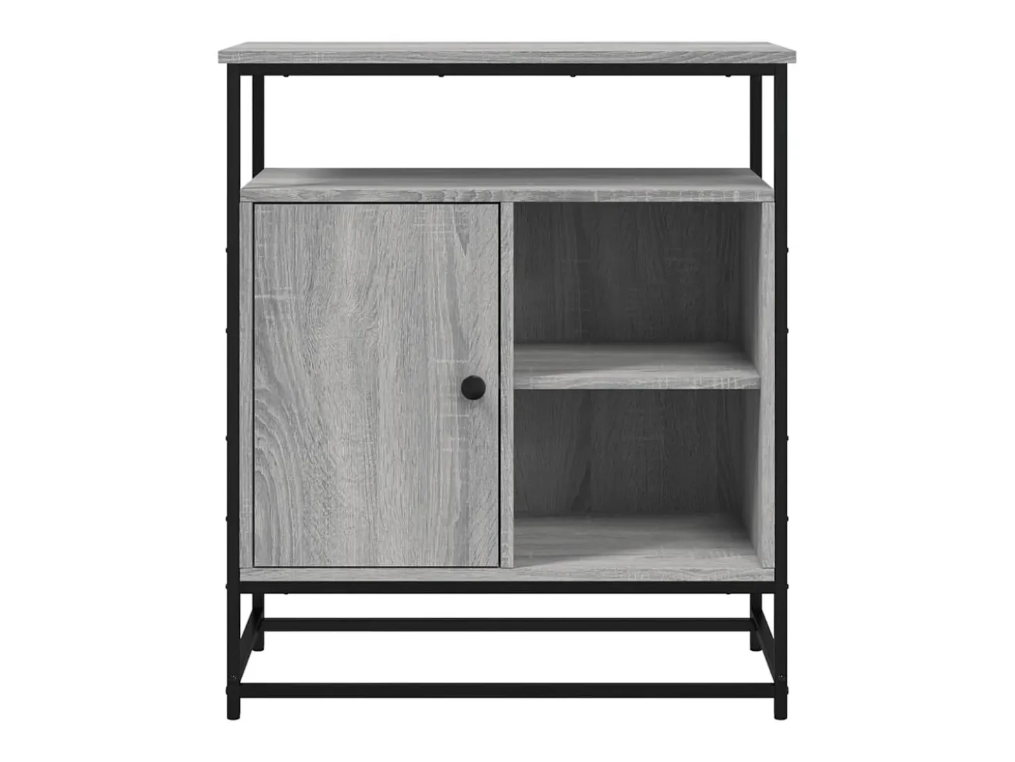 Aparador de madera de ingeniería gris Sonoma 90x34x80 cm